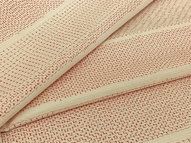平和屋着物▽上質な紬 単衣 横段文 正絹 逸品 AABJ0197jh