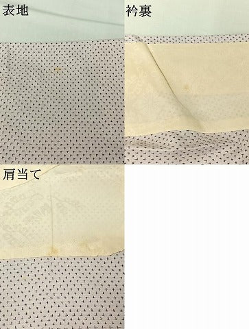 平和屋着物▽上質な紬 単衣 蚊絣 正絹 逸品 AABJ0208jh