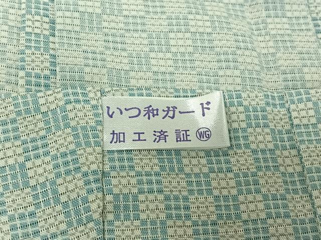 平和屋着物▽羽織 スリーシーズン 春夏秋 塵除け 市松文様 正絹 逸品 AABJ0211jh