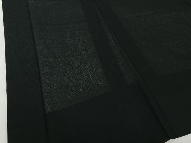 平和屋着物▽男性 長羽織 スリーシーズン 春夏秋 塵除け 暗黒色 正絹 逸品 AABJ0230jh