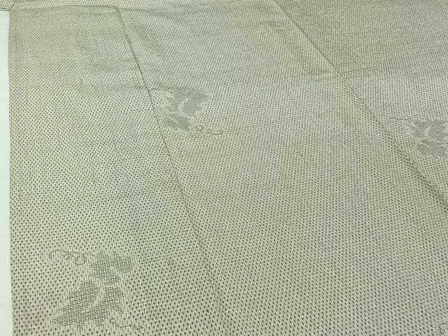 平和屋着物▽本塩沢 単衣 110亀甲 唐草文 正絹 逸品 AABJ0247jh
