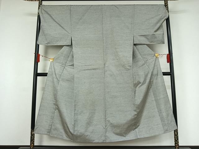 平和屋着物▽男性 紬 単衣 横段文 キングサイズ 正絹 逸品 AABJ0250jh