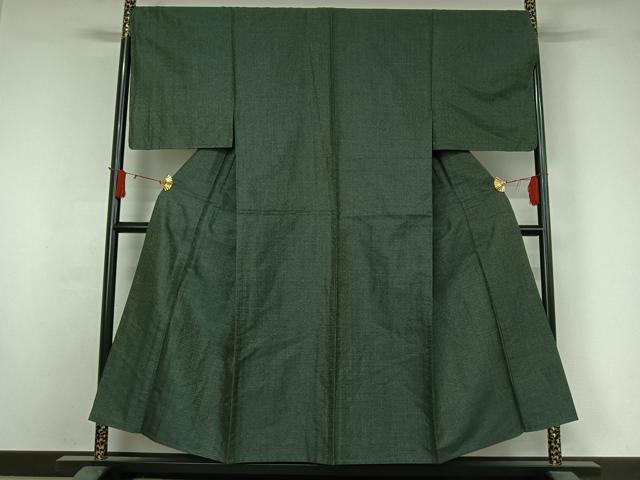 平和屋着物▽男性 紬 単衣 120亀甲 総詰め 正絹 逸品 未使用 AABJ0254jh