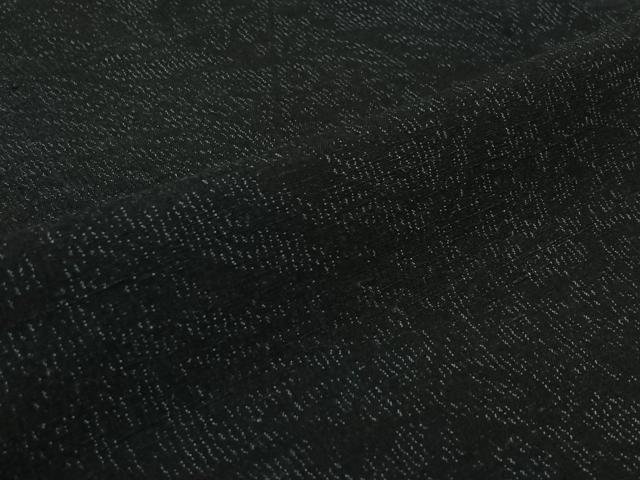 平和屋着物▽男性 結城紬 単衣 草花文 正絹 逸品 AABJ0255jh