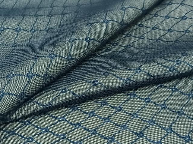 平和屋着物▽上質な小紋 無双 紗袷 紗×絽 瓦文 正絹 逸品 未使用 AABJ0265jh
