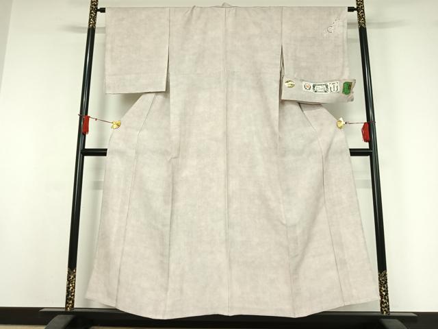 平和屋着物▽結城紬 単衣 ワンポイント 辻が花 証紙付き 正絹 逸品 AABJ0267jh