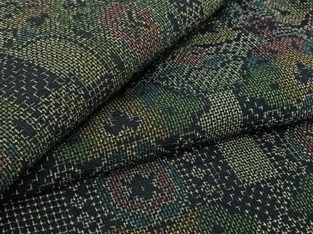 平和屋着物▽本塩沢 単衣 幾何学文様 正絹 逸品 AABJ0268jh