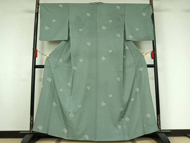 平和屋着物▽上質な小紋 単衣 源氏香 正絹 逸品 AABJ0274jh