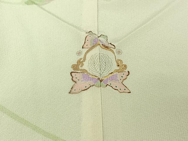 平和屋着物▽訪問着 単衣 作家物 流水花文 暈し染め 金彩 正絹 逸品 AABJ0275jh