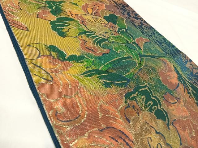 平和屋着物◎六通柄袋帯 花間道 金糸 正絹 逸品 AABJ0307yx