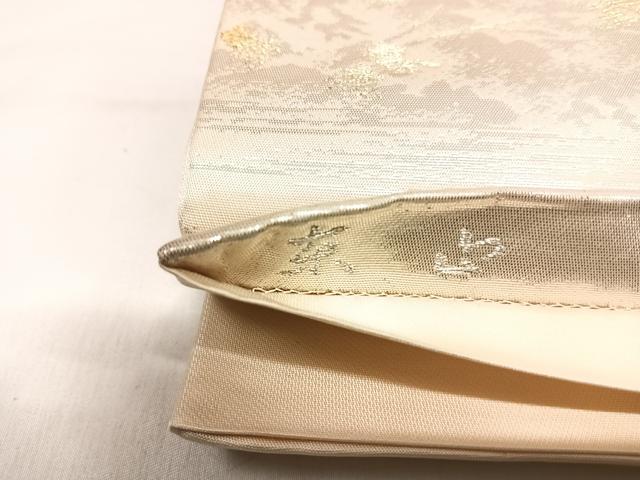 平和屋着物◎六通柄袋帯 清水寺 金銀糸 正絹 逸品 AABJ0344yx