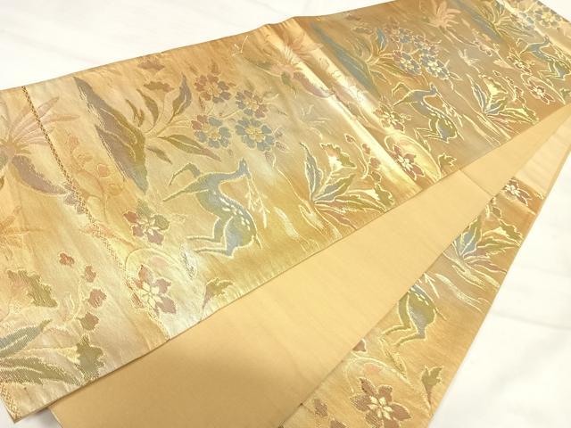 平和屋着物◎六通柄 京袋帯 鳥獣花文 金銀糸 正絹 逸品 AABJ0496yx