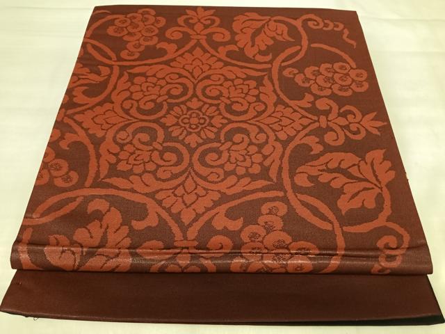 平和屋着物◎六通柄袋帯 葡萄正倉院花文 正絹 逸品 AABJ0745yx