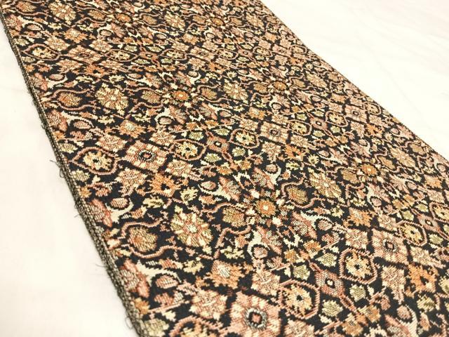 平和屋着物◎全通柄 京袋帯 更紗花文 正絹 逸品 AABJ0757yx