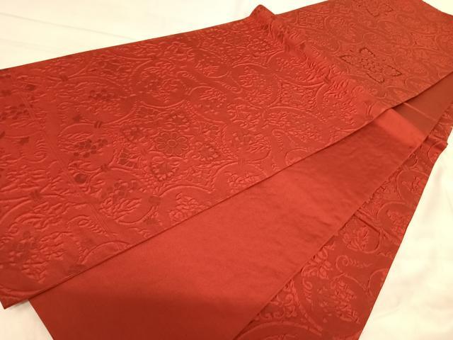 平和屋着物◎全通柄袋帯 纐纈 綾地名物裂 正絹 逸品 AABJ0765yx