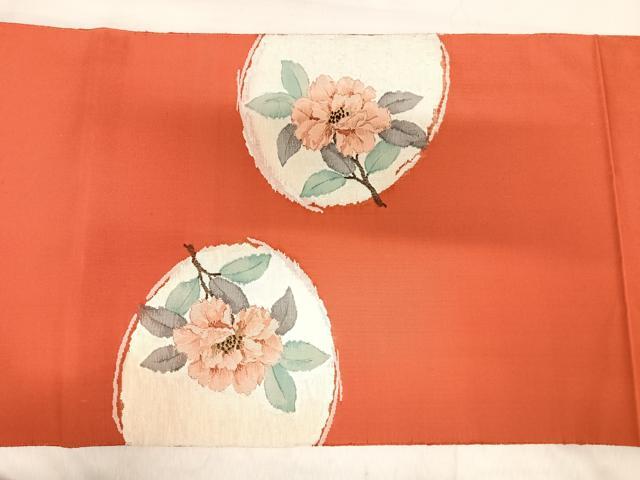 平和屋着物◎太鼓柄袋帯 すくい織 花丸文 金糸 正絹 逸品 AABJ0772yx