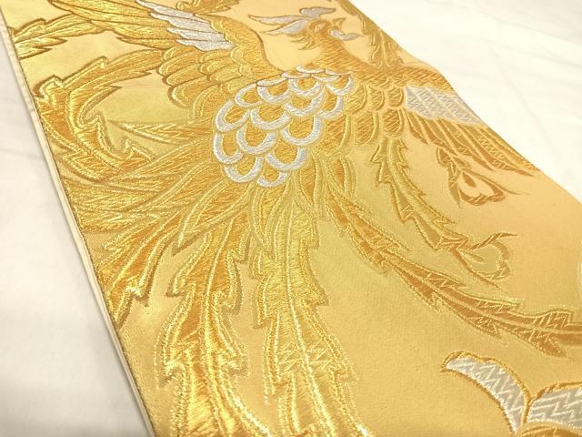 平和屋着物◎六通柄袋帯 鳳凰文 金銀糸 正絹 逸品 AABJ0787yx