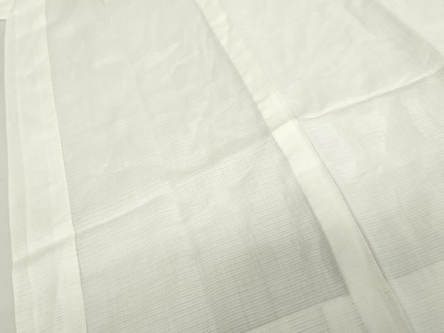 平和屋着物*夏物 小千谷本麻絽 長襦袢 色無地 胡粉色 吉新織物謹製 証紙付き 未使用 AABJ0810cs