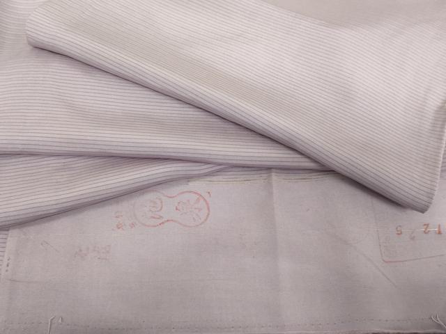 平和屋着物*夏物 色無地 絽 浅紫色 反端付き 正絹 逸品 AABJ0891cs
