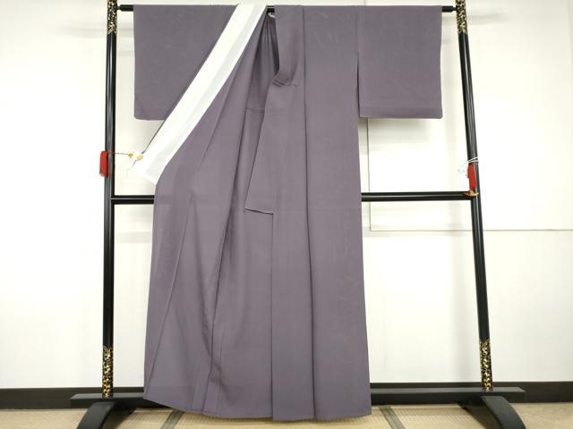 平和屋着物*夏物 色無地 絽 竜胆色 正絹 逸品 AABJ0894cs