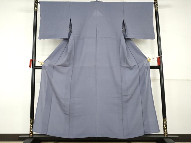平和屋着物*夏物 色無地 絽 藤納戸色 正絹 逸品 AABJ0897cs
