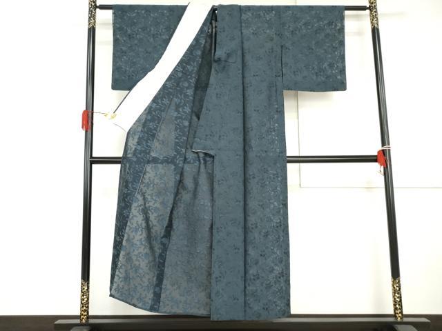 平和屋着物*夏物 お召 風通紗 更紗花文 正絹 逸品 AABJ0910cs