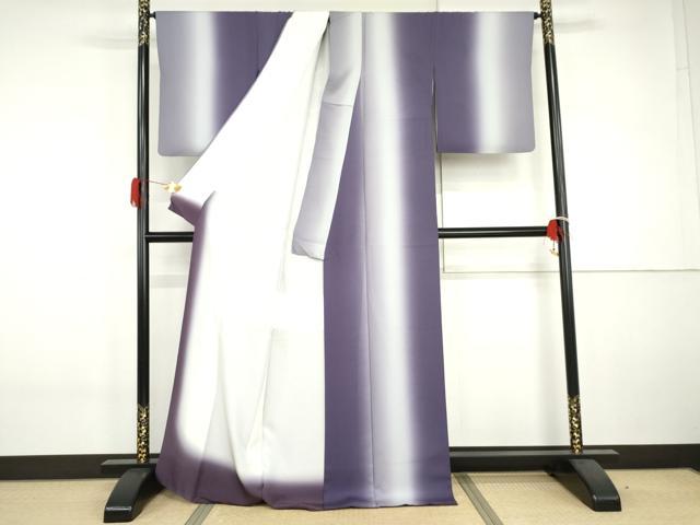 平和屋着物●訪問着 絣間道 暈し染め ロング丈 正絹 逸品 AABJ0913cs
