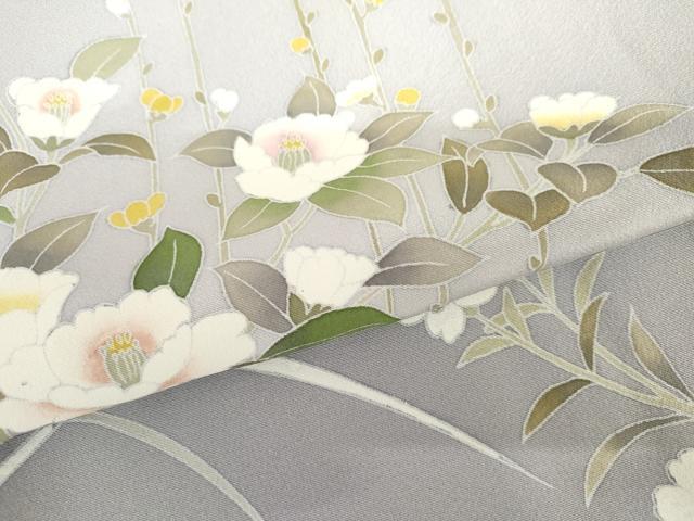平和屋着物●訪問着 友禅 作家物 峰 枝花文 暈し染め 正絹 逸品 AABJ0927cs