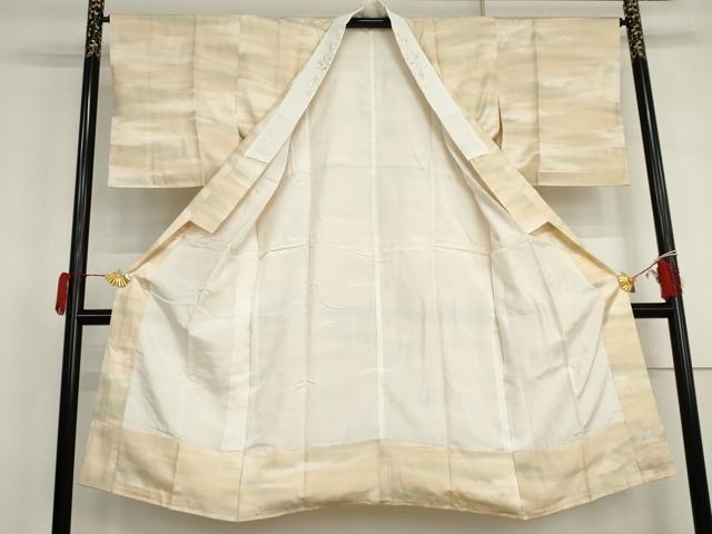 平和屋着物●長襦袢 袷 作家物 京かすみ 暈し染め 半衿刺繍 正絹 逸品 未使用 AABJ0930cs