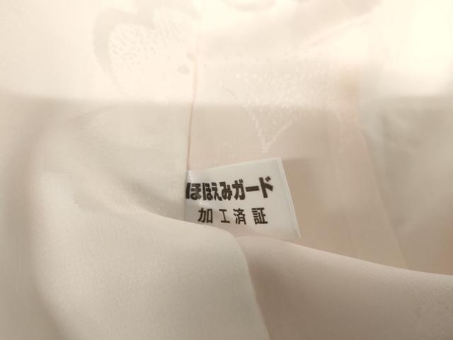 平和屋着物●長襦袢 袷 桜雪兎地紋 暈し染め 正絹 逸品 AABJ0941cs