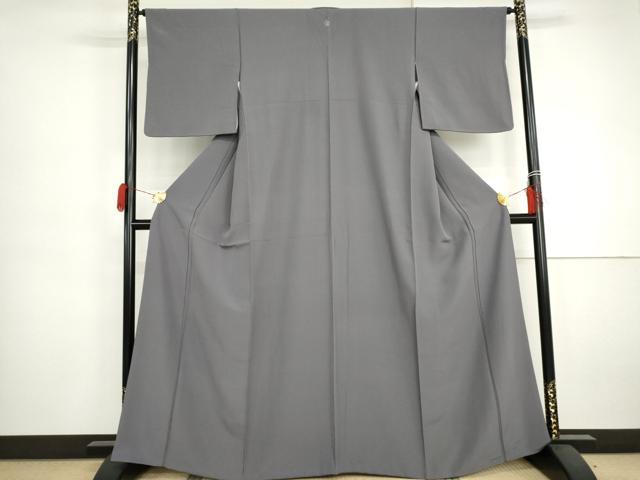 平和屋着物●上質な色無地 竜胆色 正絹 逸品 AABJ0945cs