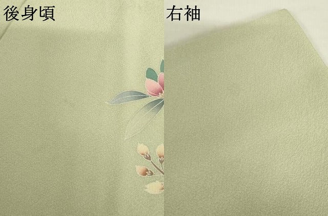 平和屋着物●訪問着 友禅 作家物 茂樹 枝花文 暈し染め 正絹 逸品 AABJ0946cs