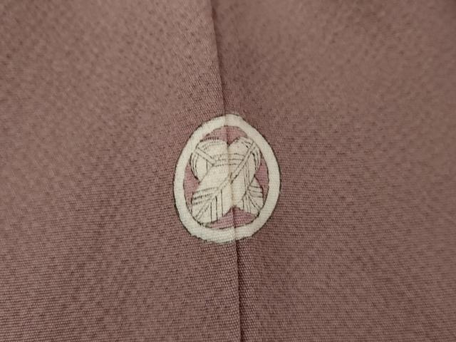 平和屋着物●上質な色無地 葡萄鼠色 正絹 逸品 AABJ0955cs