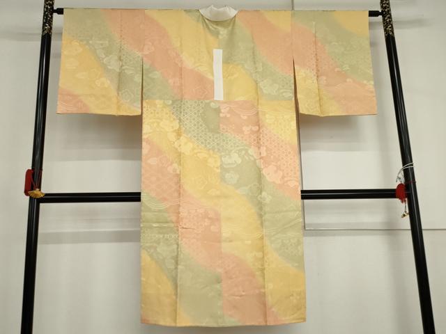 平和屋着物●長襦袢 袷 辻が花地紋 暈し染め 正絹 逸品 AABJ0959cs