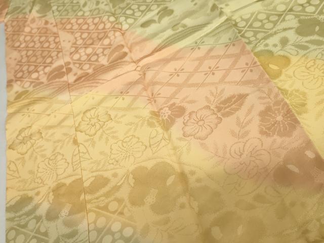 平和屋着物●長襦袢 袷 辻が花地紋 暈し染め 正絹 逸品 AABJ0959cs