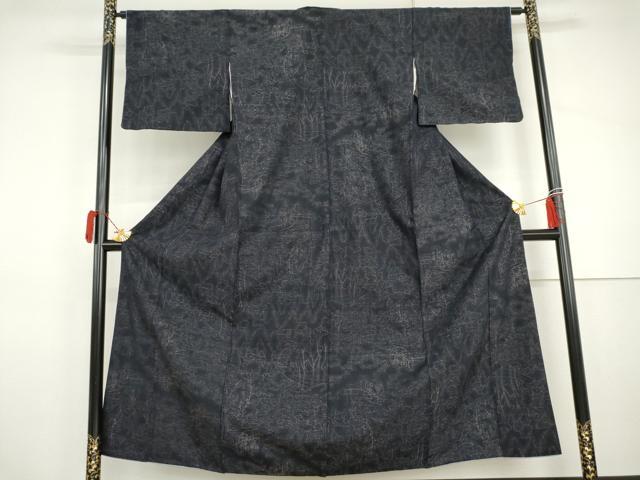 平和屋着物●上質な紬 風景樹林文 正絹 逸品 AABJ0960cs