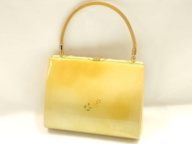 平和屋着物▼和装小物 和装バッグ ハンドバッグ 草花文 螺鈿 逸品 AABJ0967ay