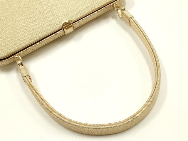 平和屋着物▼和装小物 和装バッグ ハンドバッグ 花丸文 金糸 逸品 AABJ0968ay