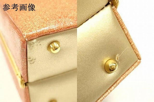 平和屋着物▼和装小物 和装バッグ ハンドバッグ 市松模様 金彩 暈し 逸品 未使用 AABJ0979ay