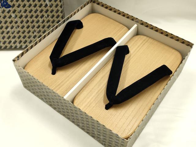 平和屋着物▼男性 和装小物 桐下駄 会津桐 逸品 未使用 AABJ0989ay