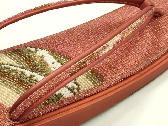 平和屋着物▼和装小物 和装草履 ビーズ 逸品 AABJ0990ay