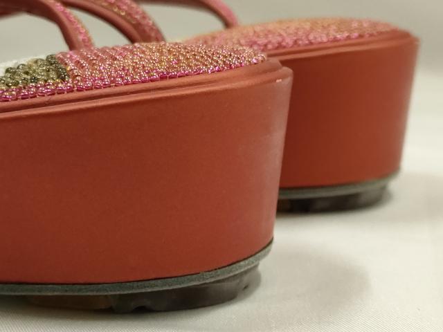 平和屋着物▼和装小物 和装草履 ビーズ 逸品 AABJ0990ay