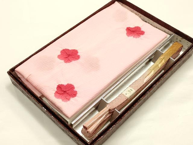 平和屋着物●和装小物 帯締め・帯揚げセット 大正十四年創業 和装小物の老舗 三ッ杵印 紐の渡敬 笹浪組 逸品 未使用 AABJ1001ay