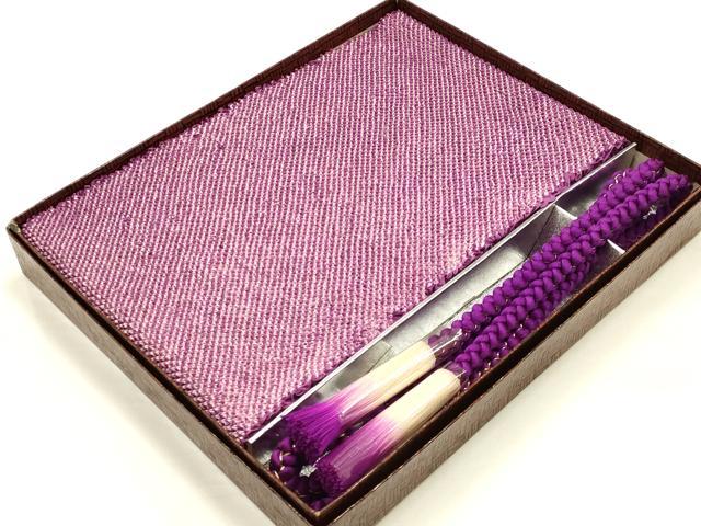 平和屋着物●和装小物 帯締め・帯揚げセット 総絞り 金糸 撚り房 逸品 未使用 AABJ1005ay