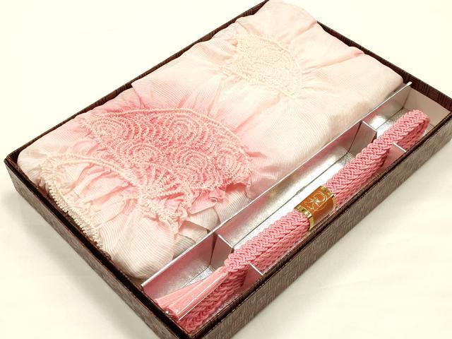 平和屋着物*夏物 和装小物 帯締め・帯揚げセット 平組 レース組 柄絞り 舞扇 暈し染め 逸品 未使用 AABJ1011ay