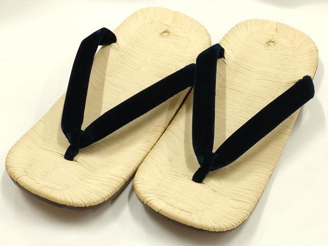 平和屋着物●男性 和装小物 雪駄 畳表 本革底 逸品 未使用 AABJ1025ay