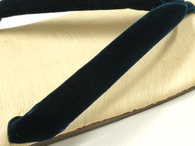 平和屋着物●男性 和装小物 雪駄 畳表 本革底 逸品 未使用 AABJ1025ay