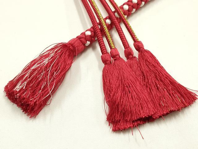 平和屋着物●和装小物 振袖用帯締め 装飾 ちりめん細工 パール 金糸 逸品 AABJ1044ay
