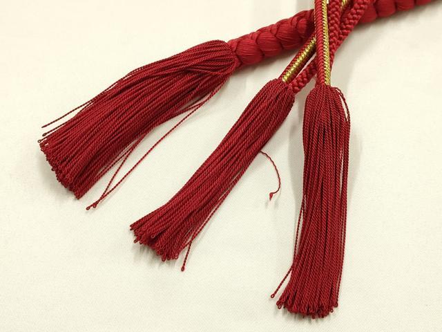 平和屋着物●和装小物 振袖用帯締め 装飾 ちりめん細工 金糸 撚り房 逸品 AABJ1064ay