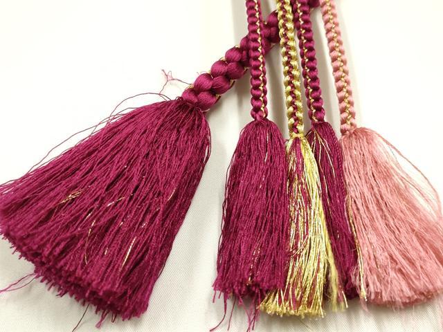 平和屋着物●和装小物 振袖用帯締め 装飾 パール ビーズ 金糸 逸品 AABJ1083ay